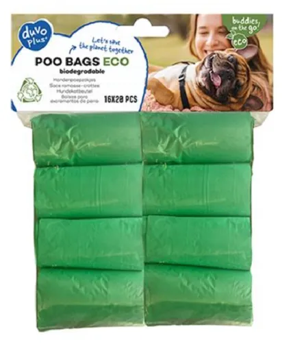 DUVO+ na zber psích výkalov 16 x 20 biologicky rozložiteľných sáčkov