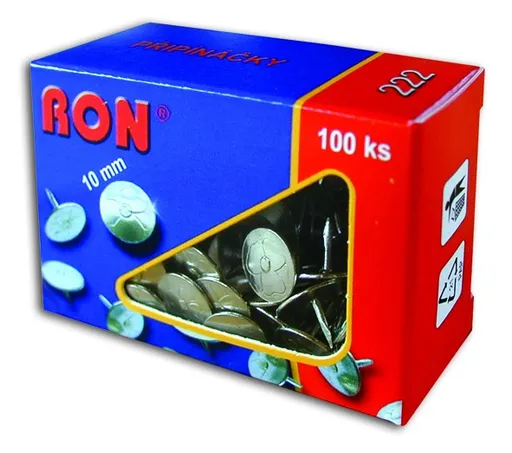 Pripináčiky 10mm 100ks 222 Ron