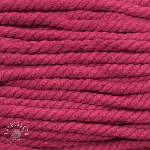 Bavlnená šnúra točená 12 mm fuchsia
