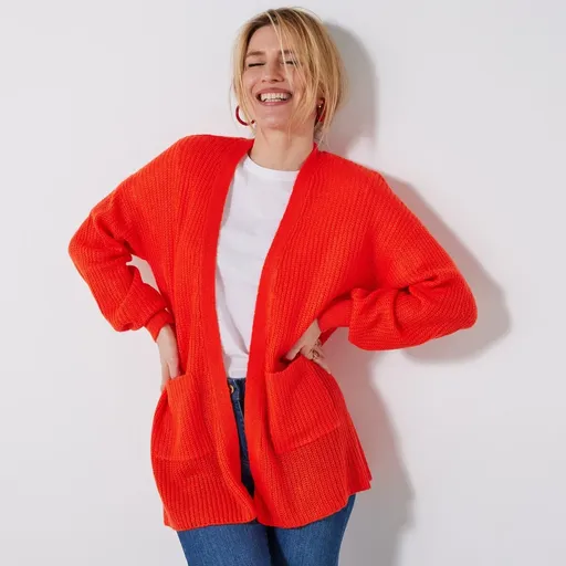 Kardigan s hladkým vzorom