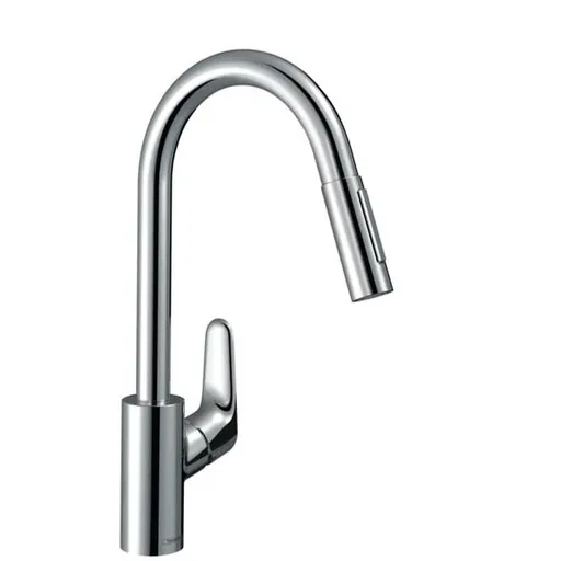 Hansgrohe Focus drezová batéria s vyťahovacou spŕškou, 2 prúdy chróm 31833000