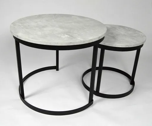 ArtSft Sada konferenčných stolíkov ANIA II | čierna podstava / betón