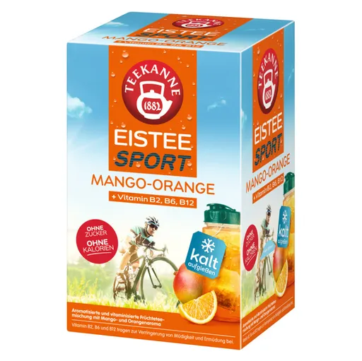 TEEKANNE Eistee šport mango pomeranč ovocný čaj 18 sáčkov