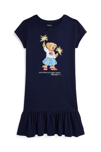 Šaty Polo Ralph Lauren tmavomodrá farba, mini, áčkový strih, 313982151001