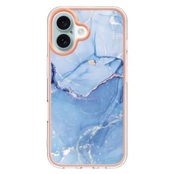 IMD MARBLE Ochranný kryt pre Apple iPhone 16 Plus BLUE