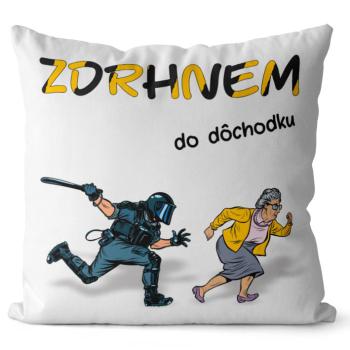 Vankúš Zdrhnem do dôchodku – pre ženy (Veľkosť: 55 x 55 cm)