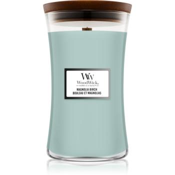 Woodwick Magnolia Birch vonná sviečka s dreveným knotom 610 g