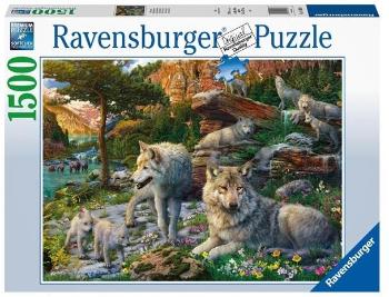 Puzzle Ravensburger 165988 Tavaszi farkasok 1500 darab