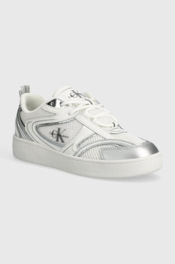 Tenisky Calvin Klein Jeans BASKET CUPSOLE LOW MIX ML MR biela farba, YW0YW01386