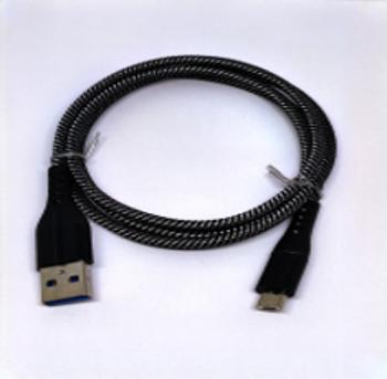 Crono kábel USB 2.0/ USB A samec - microUSB samec, 1,0 m, čierny premium