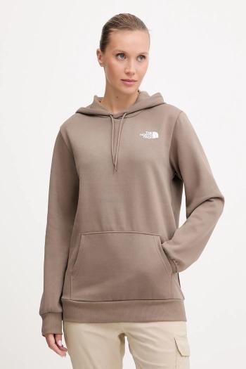 Mikina The North Face Simple Dome hnedá farba, s kapucňou, jednofarebná, NF0A89EYBOW1