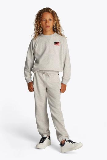 Detské tepláky Tommy Hilfiger biela farba, jednofarebné, KB0KB09616
