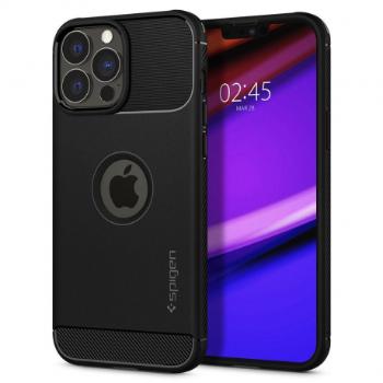 Spigen Rugged Armor silikónový kryt na iPhone 13 Pro, čierny (ACS03257)