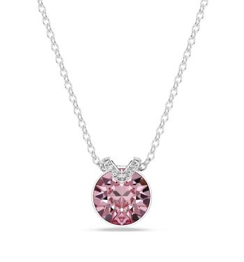 Swarovski Elegantný náhrdelník s ružovým kryštálom Bella 5724289