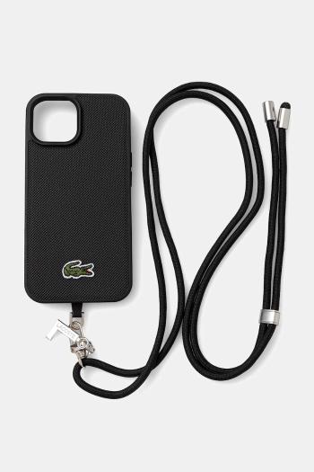 Puzdro na mobil Lacoste iPhone 15 čierna farba, LCHMBCP15SPVCK