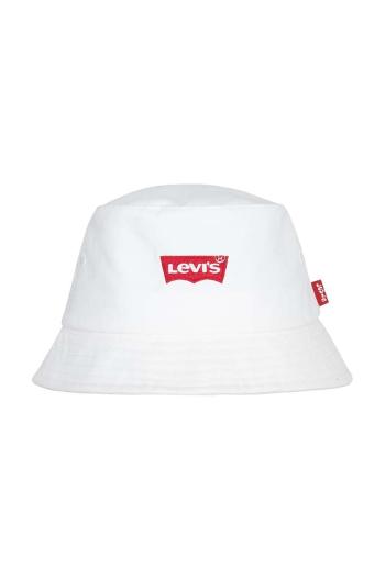 Detský bavlnený klobúk Levi's LAN LEVIS BATWING BUCKET CAP béžová farba, bavlnený