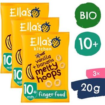 Ellas Kitchen BIO chrumkavé krúžky s banánom a vanilkou (3× 20 g) (8594200262891)