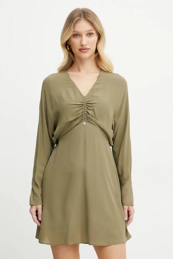 Šaty Liu Jo zelená farba, mini, áčkový strih, WA5097.T2578