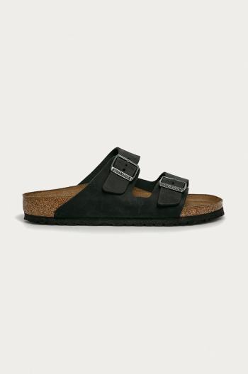 Nubukové pantofle Birkenstock Arizona černá barva