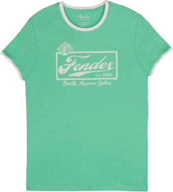 Fender Tričko Beer Label Ringer Sea Foam Green/White XL