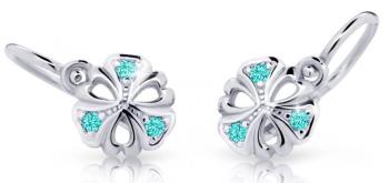Cutie Jewellery Detské náušnice z bieleho zlata C2230-10-X-2 svetlo zelená