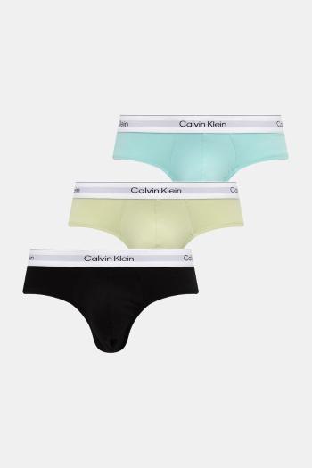 Slipy Calvin Klein Underwear 3-pak pánske, zelená farba, LV00NB4388