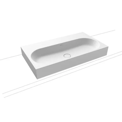Kaldewei Centro umývadlo na dosku 3058 90x50 cm alpská biela bez otvoru pre batériu, bez prepadu 903106003001