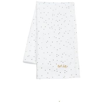 enie baby Mušelínová plienka 70 × 70 cm biela so zlatými bodkami (529)
