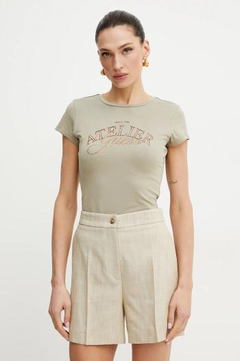 Tričko Guess dámske, béžová farba, W5GI52 K49A1