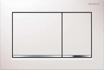 GEBERIT - Omega30 Ovládacie tlačidlo splachovania, biela/lesklý chróm 115.080.KJ.1