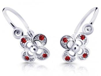 Cutie Jewellery Detské náušnice z bieleho zlata C2200-10-X-2 červená