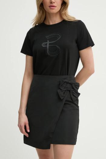 Sukňa Bruuns Bazaar čierna farba, mini, rovný strih, BBW4394