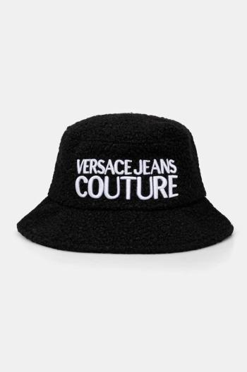 Klobúk s prímesou vlny Versace Jeans Couture čierna farba, 77GAZK07 ZSB12