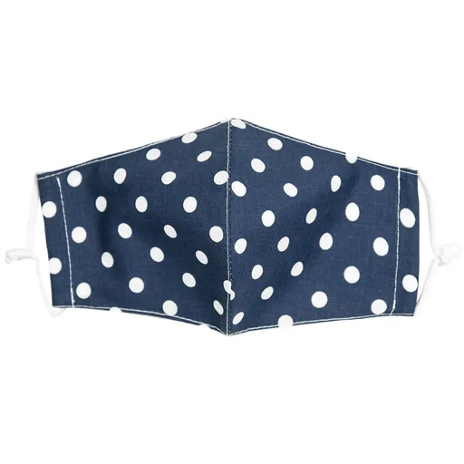 Ústne bavlnené rúško Bodka modrá medium, M