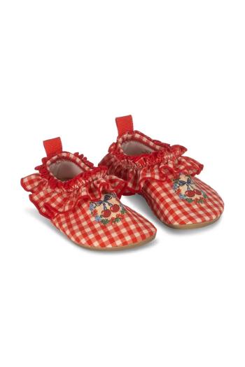Detské topánky do vody Konges Sløjd SOLINE SWIM SHOES červená farba, KS102496