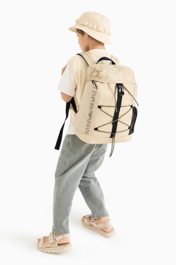 Ruksak Emporio Armani béžová farba, veľký, jednofarebný, EB000314 AF16273