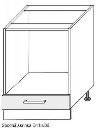 ArtExt Kuchynská linka FLORENCE mat Kuchyňa: Spodná skrinka D11K/60 / (ŠxVxH) 60 x 82 x 50 cm