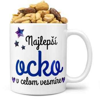 Hrnček Najlepší ocko v celom vesmíre (Náplň hrnčeka: Zmes slaných orieškov)