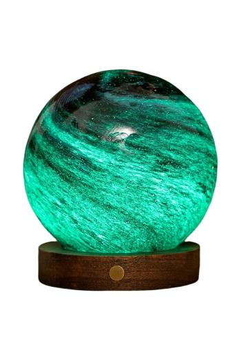 Dekorácia Gingko Design AstraGlass Light L zelená farba
