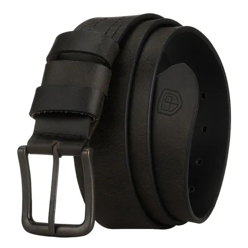 Pánsky kožený opasok v čiernej farbe