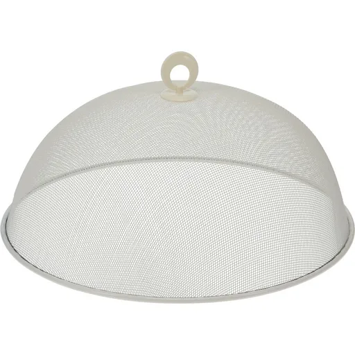 Kovový poklop na potraviny, pr. 35 x 14 cm, biela