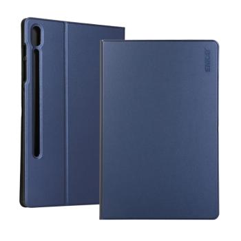 ENKAY LEATHER Zaklápací obal pre Samsung Galaxy Tab S6 (T860 / T865) tmavomodrý