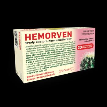 HEMORVEN pri ťažkostiach s hemoroidálnymi žilami (hemoroidmi) 30 tabliet