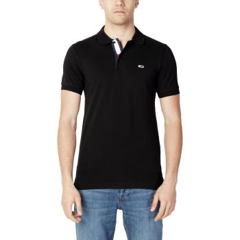 Tommy Hilfiger  TJM SLIM PLACKET POLO DM0DM15370  Polokošele s krátkym rukávom Čierna