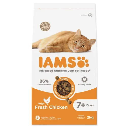 IAMS Cat Senior Chicken granule pre mačky 1 kus, Hmotnosť balenia (g): 2 kg