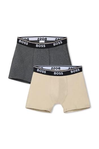 Detské boxerky BOSS 2-pak béžová farba, J51748