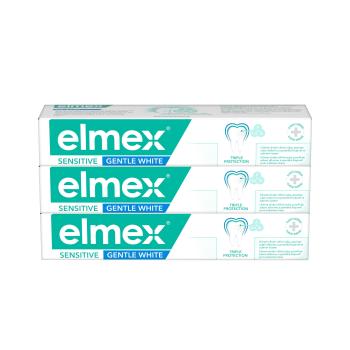 Elmex Sensitive Gentle White zubní pasta 3×75 ml