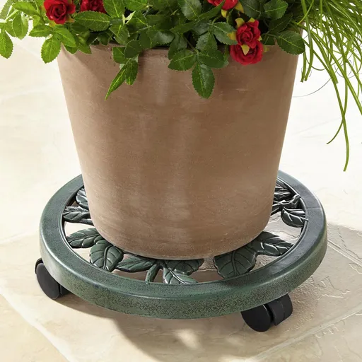 Die moderne Hausfrau Pojízdný podstavec pod květináč, zelený