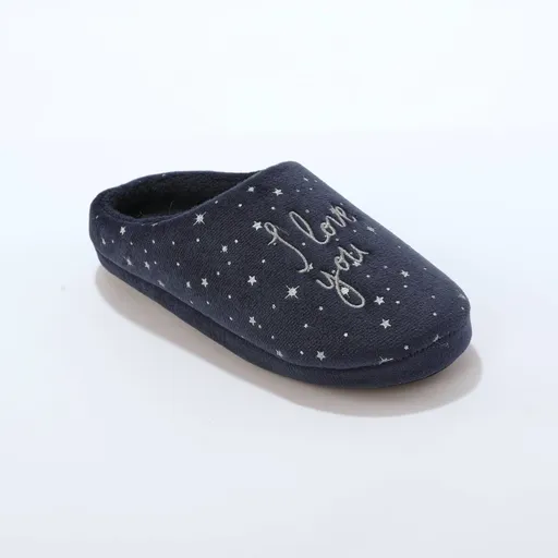 Fleecové papuče s výšivkou textu