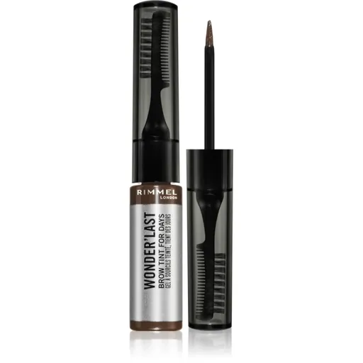 Rimmel Wonder'Last semipermanentná gélová farba na obočie odtieň 003 Medium Brown 4.5 ml